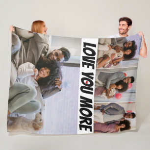 Couverture Polaire 4 Photos Collage Love You More