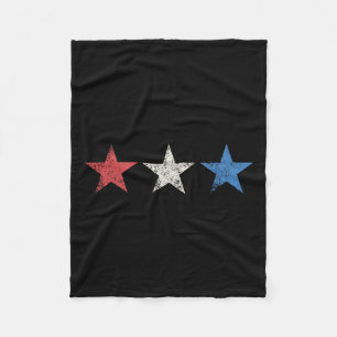 Couverture Polaire 4ème Rouge Blanc Bleu Étoiles Cute Usa Patriotique