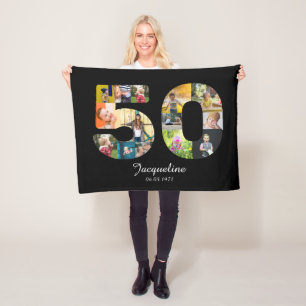 Couverture Polaire 50e anniversaire Créez votre propre photo multipho