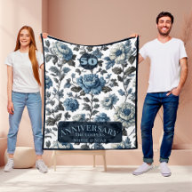 50e Anniversaire de Mariage Pivoine Art Floral Ble