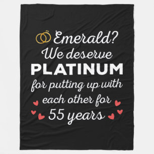 Couverture Polaire 55e anniversaire du Mariage I - Emerald Funny Coup