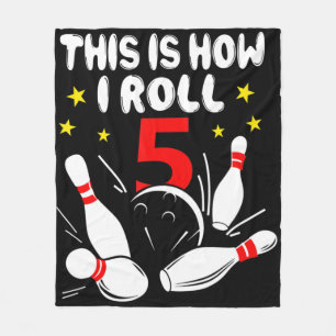 Couverture Polaire 5 Year Old Bowling This Is How I Roll 5th Birthday