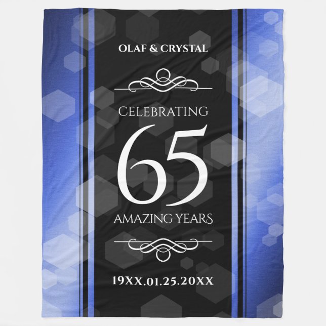 Couverture Polaire 65e anniversaire de l'élégant Mariage Blue Sapphir (Devant)