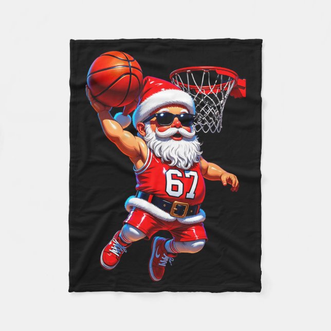 Couverture Polaire 67 Basketball Santa Six Seven Meme Christmas Srt M (Devant)