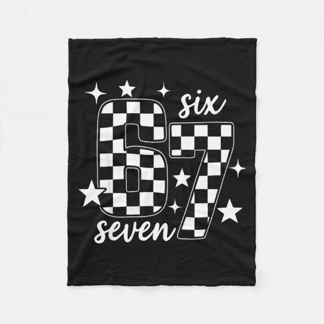 Couverture Polaire 67 Checkered Six Seven Meme 6 7 Gen Alpha Teacher  (Devant)