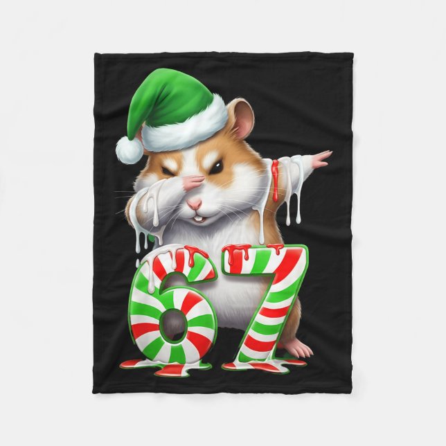 Couverture Polaire 67 Christmas Funny 67 Brainrot Youth Kids Hamster  (Devant)