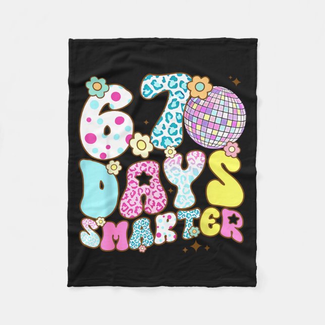 Couverture Polaire 67 Days Smarter 67 Days School Teacher Students Me (Devant)