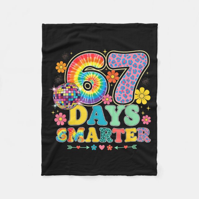 Couverture Polaire 67 Days Smarter Tie Dye Girls Student Teacher 67 M (Devant)