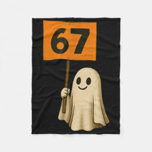 Couverture Polaire 67 Fantôme de Halloween Mignon Design Minimaliste