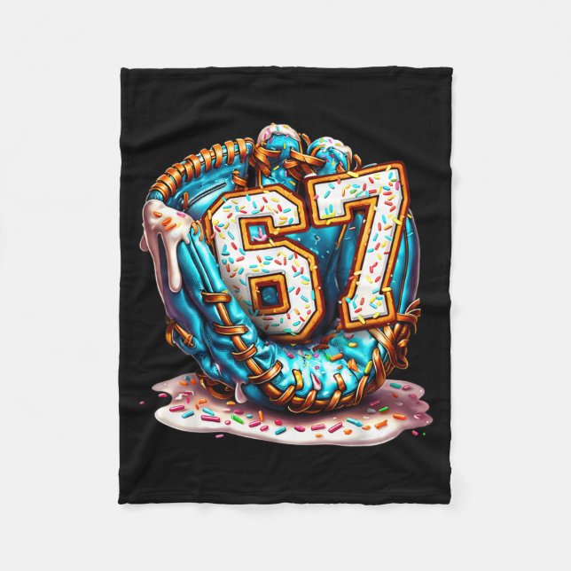 Couverture Polaire 67 Ice Cream Drip Funny Six Seven Baseball  (Devant)