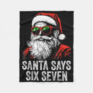 Couverture Polaire 67 Meme Drôle Six Sept Noël 6-7 Meme Santa 6