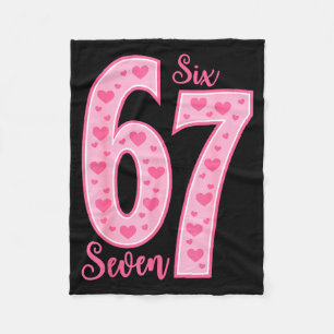 Couverture Polaire 67 Meme Six Seven Saint-Valentin