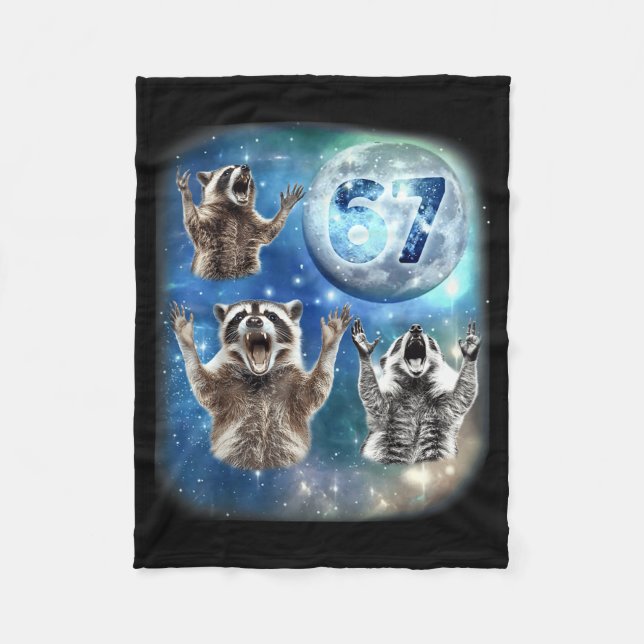 Couverture Polaire 67 Meme Three Racoon Howling At The Moon 67  (Devant)