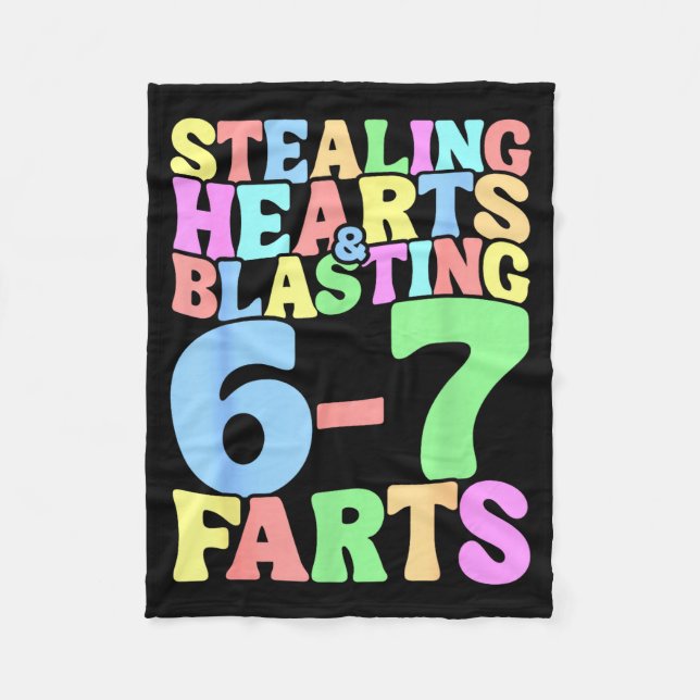 Couverture Polaire 67 Meme Valentine's Day Six Seven 6-7 Funny Steali (Devant)