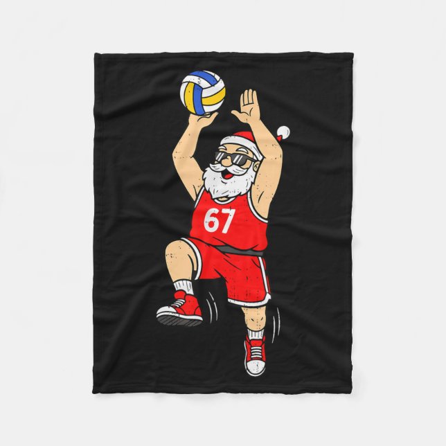 Couverture Polaire 67 Volleyball Santa Six Seven Meme Christmas Srt M (Devant)
