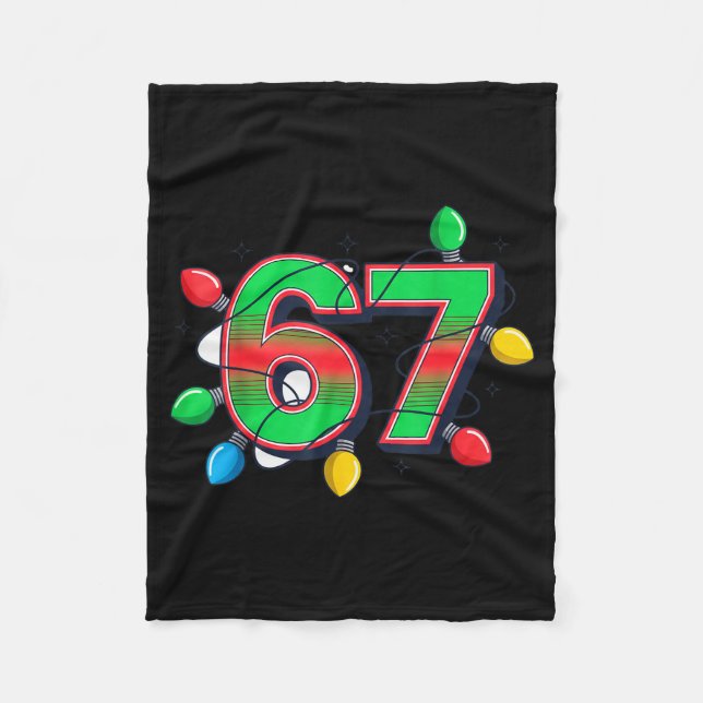 Couverture Polaire 67 Xmas Lights Tacky Meme Design  (Devant)