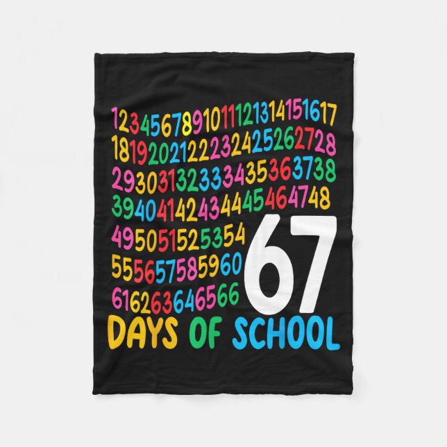 Couverture Polaire 67th Day Of School 67 Math Numbers Teacher Kids 67 (Devant)
