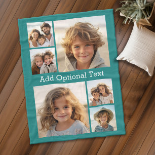 Couverture Polaire 6 Collage de photos Texte facultatif — CAN Edit