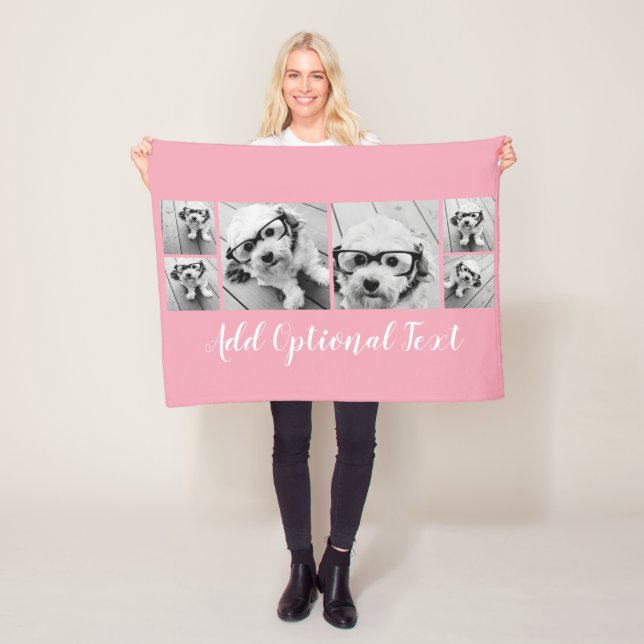 Couverture Polaire 6 Collage de photos Texte facultatif — CAN Edit Co (En situation)