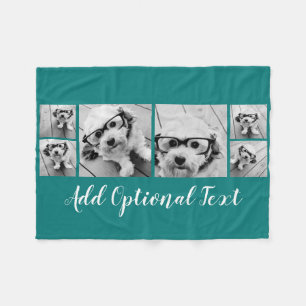 Couverture Polaire 6 Collage de photos Texte facultatif — CAN Edit Co