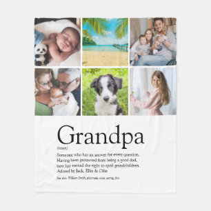 Couverture Polaire 6 Photo Meilleur Grand-Père, Grand-Père, Définitio