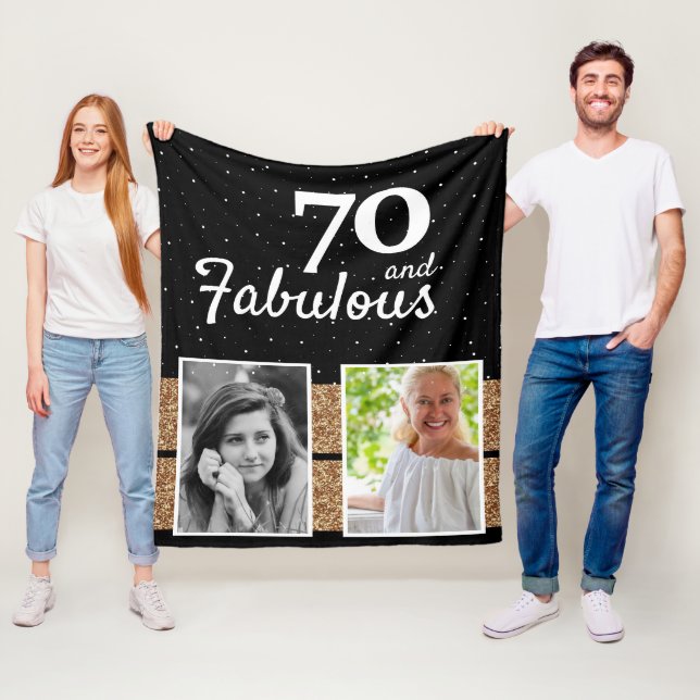 Couverture Polaire 70 et Fabulous Gold Parties scintillant 2 Photo 70 (En situation)