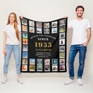 Couverture Polaire 70e anniversaire Famille Photo Collage 32 Photogra