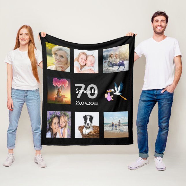 Couverture Polaire 70e anniversaire photo collage noir (En situation)