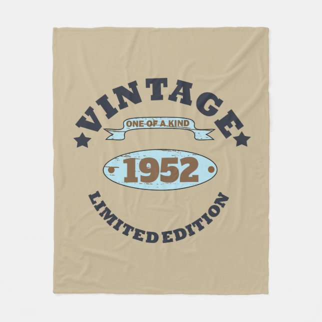 Couverture Polaire 70e anniversaire vintage personnalisé (Devant)