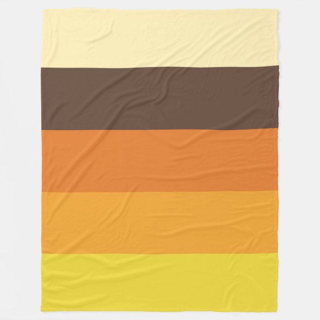 Couverture Polaire 70s Retro Striped Color Pattern (Devant)