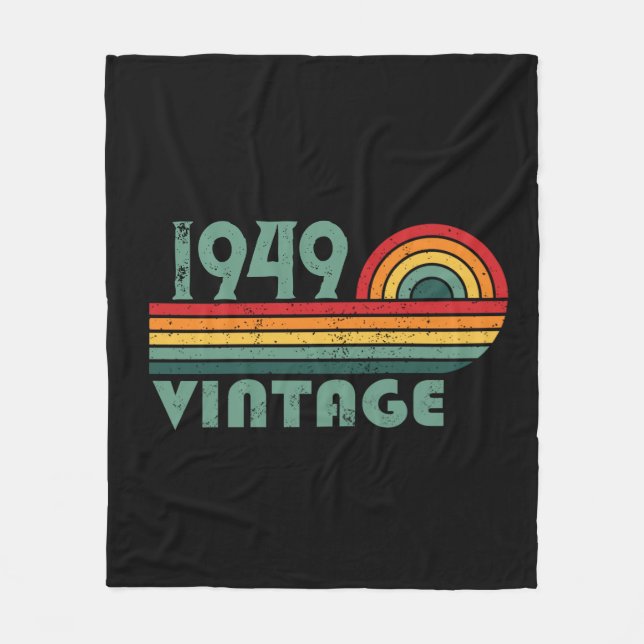 Couverture Polaire 75e anniversaire vintage personnalisé (Devant)