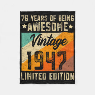 Couverture Polaire 78e anniversaire Hommes 78 ans Femmes 1947 Limited