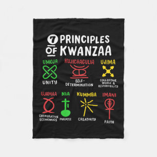 Couverture Polaire 7 Principes De Kwanzaa Noir Africain-Américain Hom