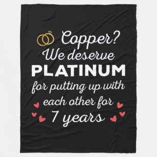 Couverture Polaire 7e anniversaire Mariage I - Couple amusant en cuiv