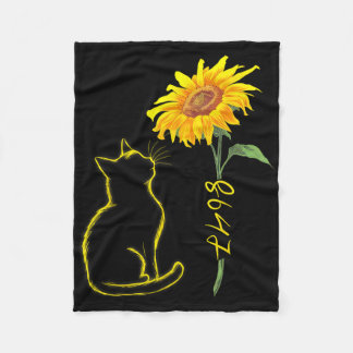 Couverture Polaire 8647 Subtil Anti Trump 86 47 Chat Tournesol Floral