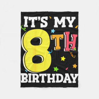 Couverture Polaire 8th birthday 8 eight happy birthday boy or girls