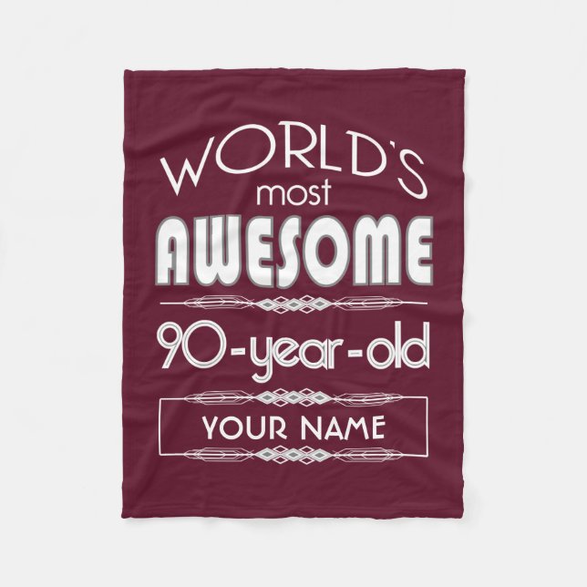 Couverture Polaire 90e anniversaire du meilleur fabuleux Maroon rouge (Devant)