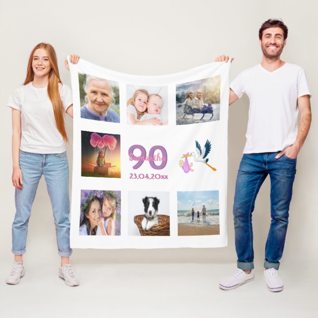Couverture Polaire 90e anniversaire photo collage blanc (En situation)