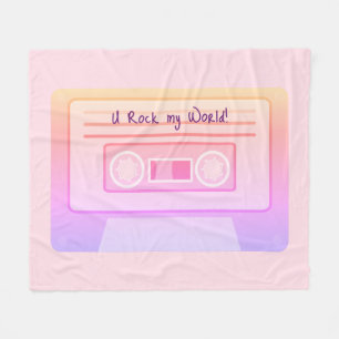 Couverture Polaire 90s 80s Vaporwave Jour des valentines roses esthét