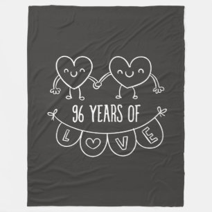 Couverture Polaire 964e anniversaire Coeurs de calèche-cadeaux