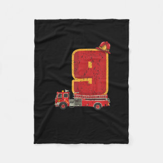 Couverture Polaire 9 Anniversaire Cadeaux Garçon Pompier