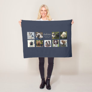 Couverture Polaire 9 PET Photo Collage Instagram Nom Keepsaké cadeau