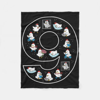 Couverture Polaire 9e anniversaire garçon filles agriculteur poulet 9