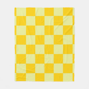 Couverture Polaire À damiers jaune En vichy Motif