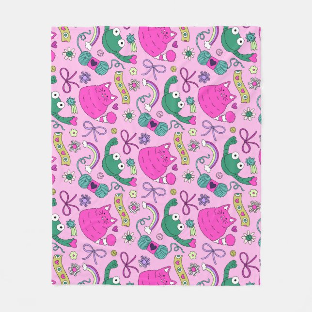 Couverture Polaire "A Friend for Everyone" Kitty Frog Friends (Devant)
