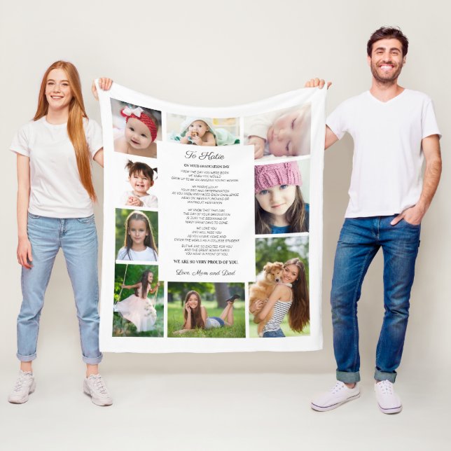 Couverture Polaire À la fille Graduation Jour 9 Photo (En situation)