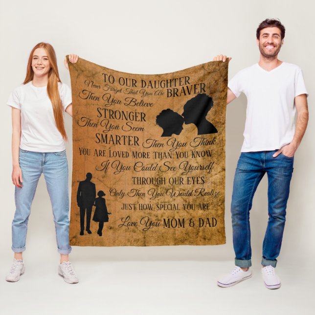 Couverture Polaire A Ma Fille De Maman & Papa (En situation)