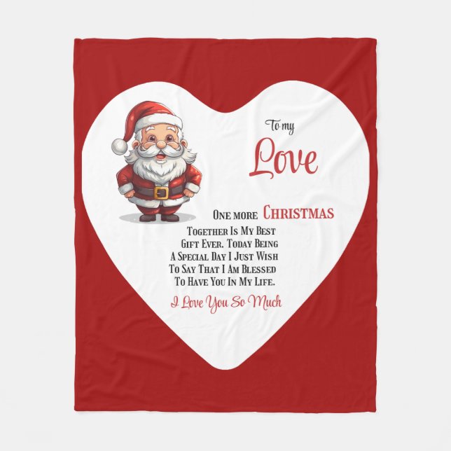 Couverture Polaire À mon amour Encore un Noël ensemble (Devant)