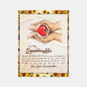 Couverture Polaire À Mon Don De Fleur De Soleil Grandma