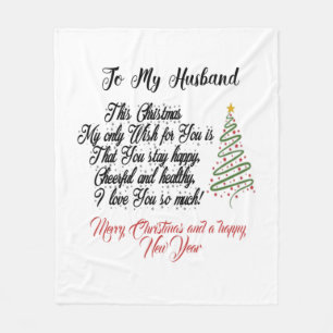 Couverture Polaire À mon mari Joyeux Noël